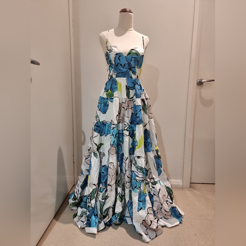 🚫SOLD AJE Botanical Tiered Maxi Dress Size 10 - Picture 2 of 9